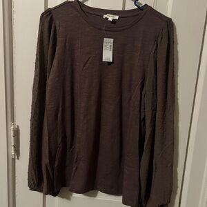 Maurices Brown Long Sleeve Top